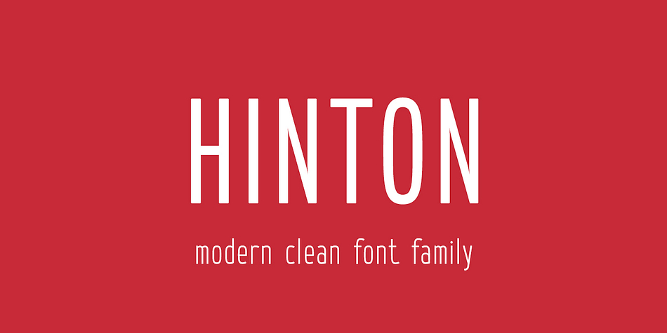 Hinton is a modern, clean text font, including 840+ characters, many Opentype features, all European & Slavic characters.