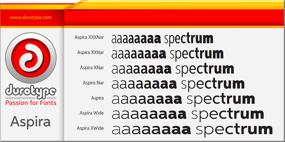 Aspira is a geometric typeface.