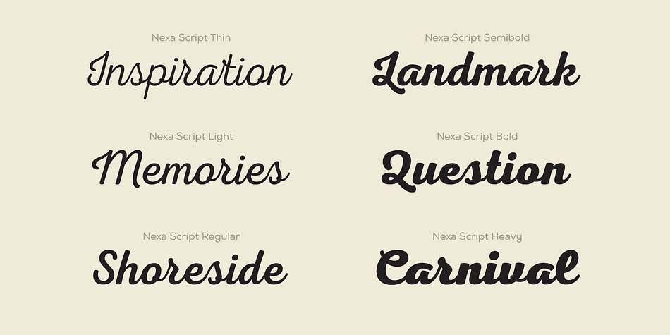 All fonts from the family were successfully designed to match perfectly to the other two members of this huge font system - Nexa and Nexa Slab.