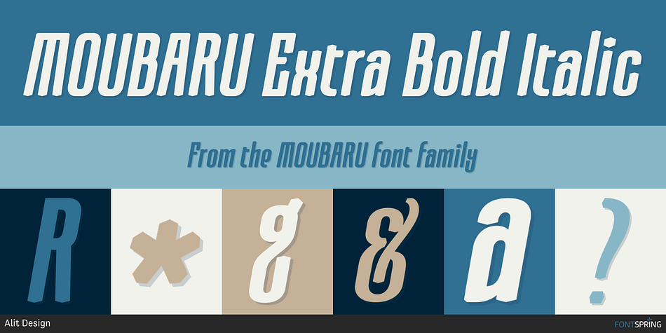 MOUBARU Extra Bold Italic Font