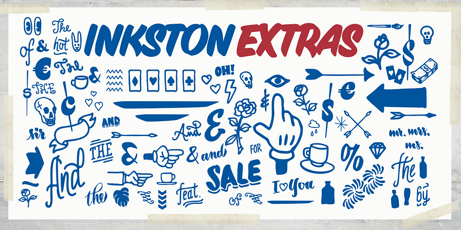 Inkston is a a eleven font family.