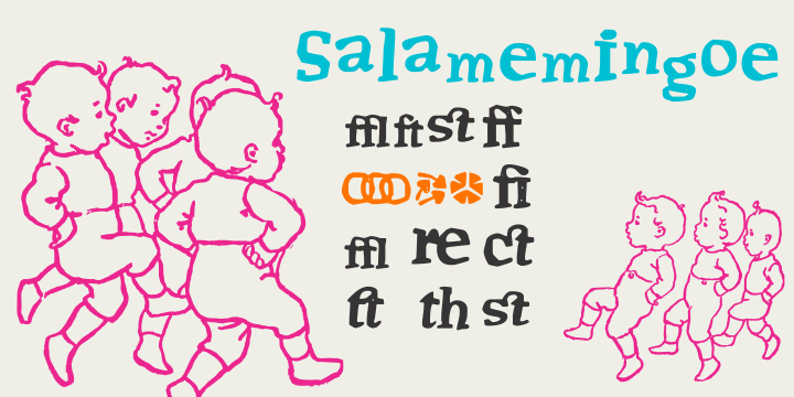 Highlighting the Salamemingoe font family.