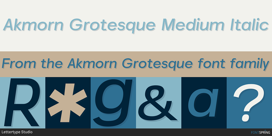 Akmorn Grotesque Medium Italic Font