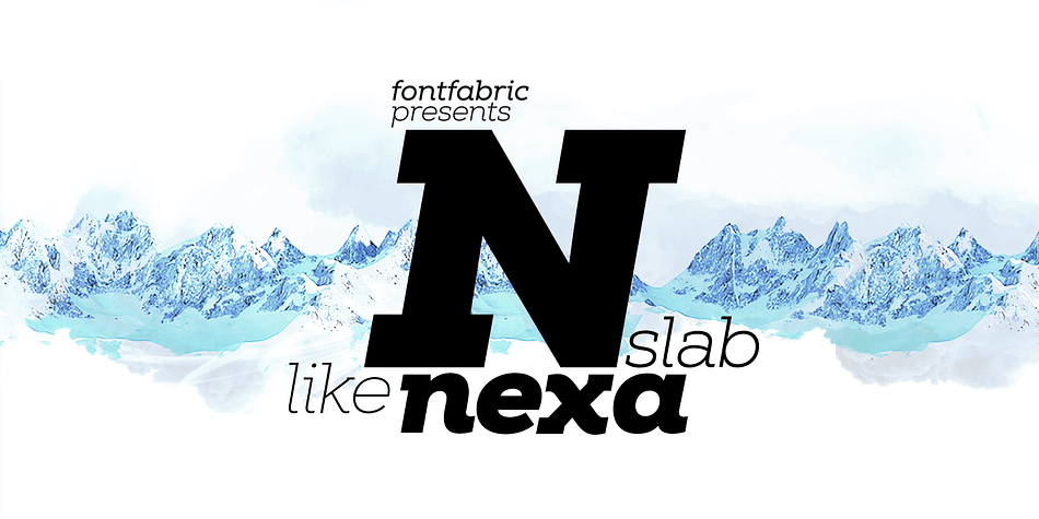 Nexa Slab is a geometric slab serif font whose design is based on the already popular best-seller Nexa.