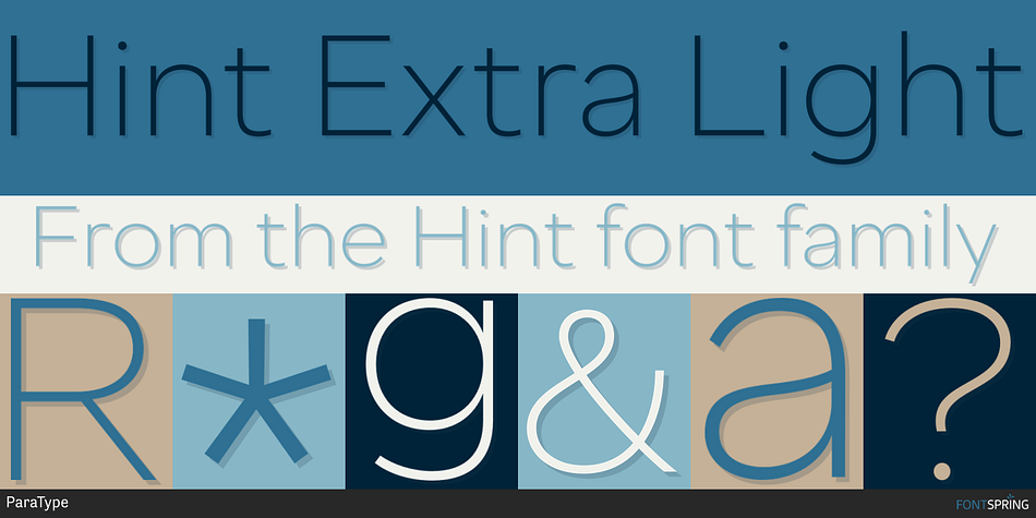 Hint Extra Light Font