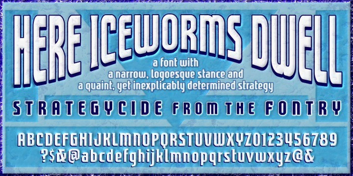 For all you lovers of narrow fonts, a short note on Strategycide (pronounced, STRUH-TEJE-UH-SIDE):

Anyone can base their font strategy on comic book letterers of old.