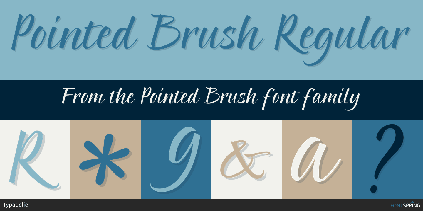 Pointed Brush Font