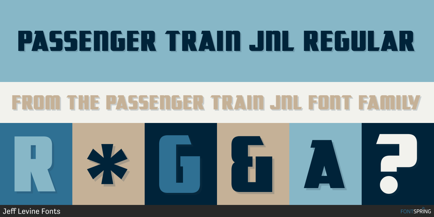 Fonts similar to Passenger Train JNL