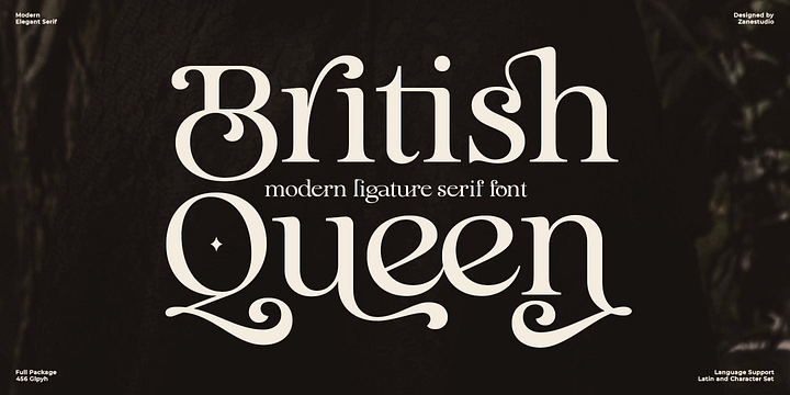 British Queen font family by Zane Studio