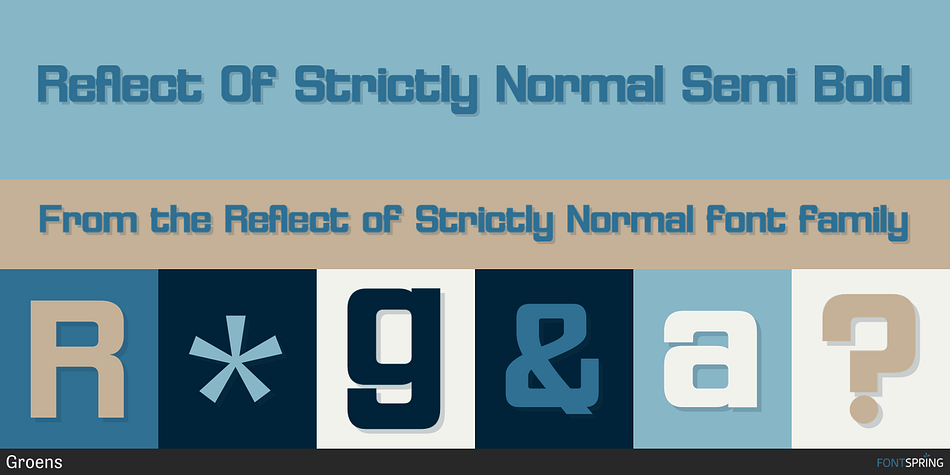 Reflect Of Strictly Normal Semi Bold Font