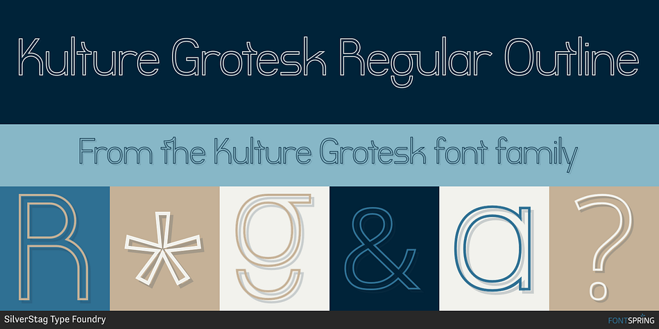 Kulture Grotesk Regular Outline Font