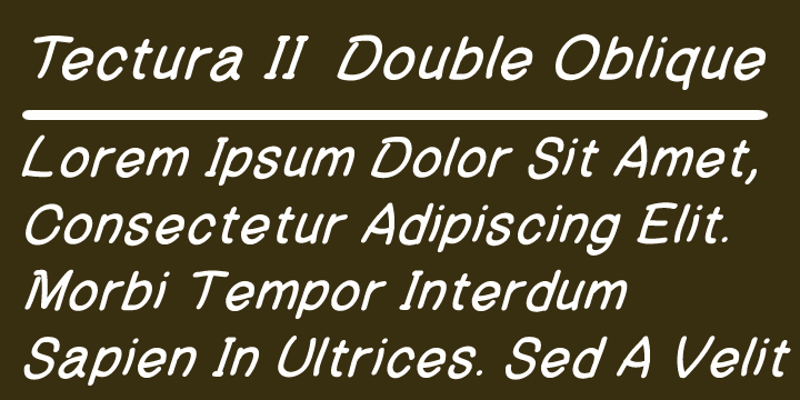 Highlighting the Tectura II font family.