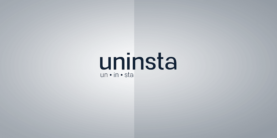 Uninsta is a neutral sans serif font family intended for use across a variety of modern 
applications in both digital and print media.