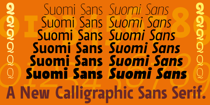 Displaying the beauty and characteristics of the Suomi Sans font family.