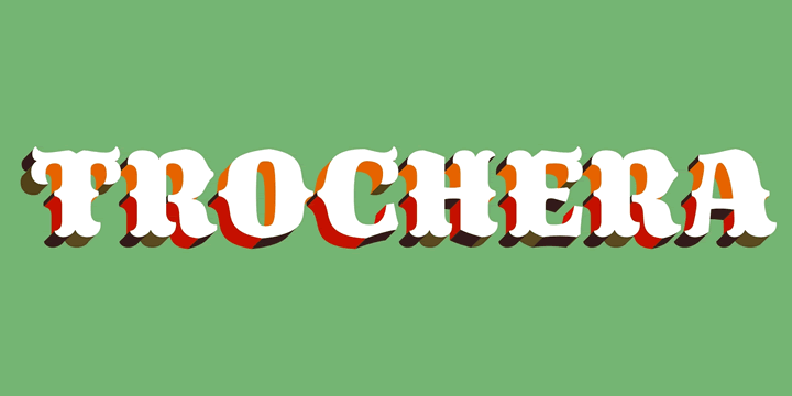 Displaying the beauty and characteristics of the Trochera font family.
