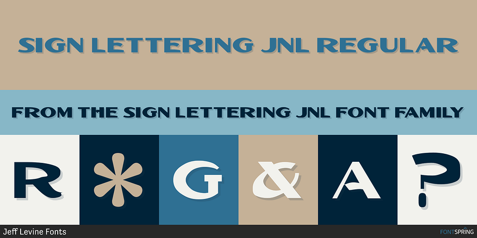 Sign Lettering JNL Regular Font