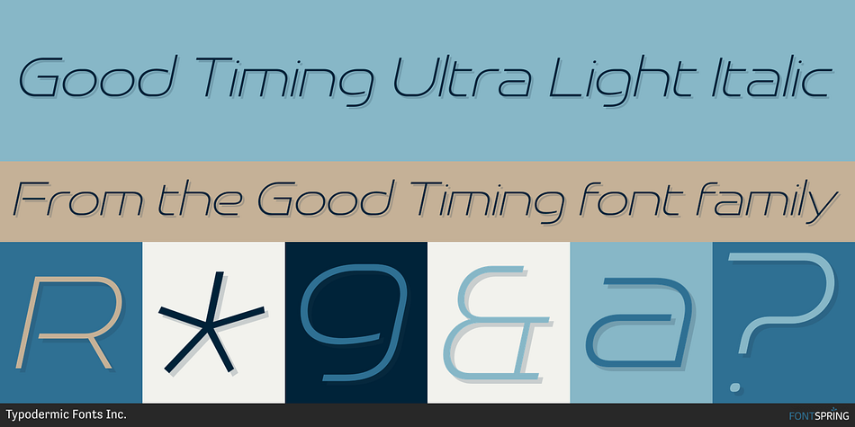 Good Timing Ultra Light Italic Font