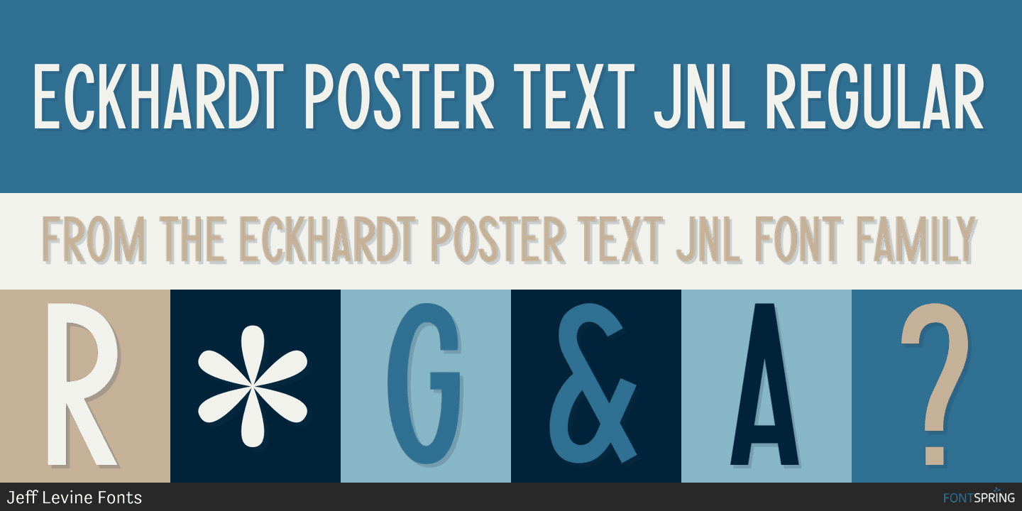 Eckhardt Poster Text JNL Font