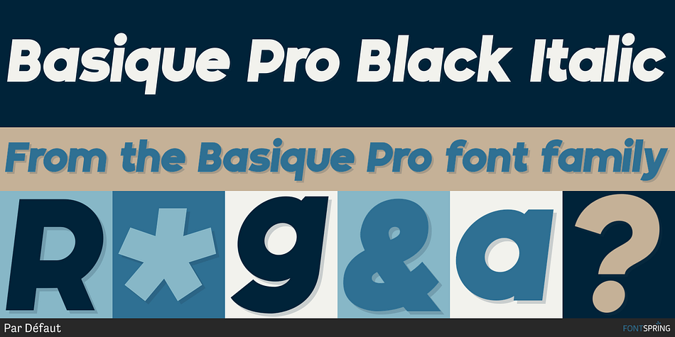 Basique Pro Black Italic Font