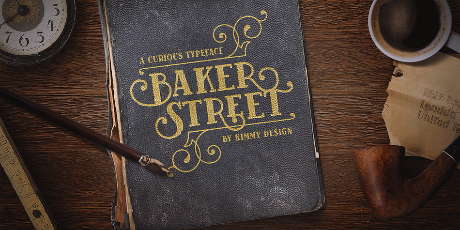 Baker Street was inspired by a recent trip to London, England where I happened upon a bustling pub with beautiful typographic signage.