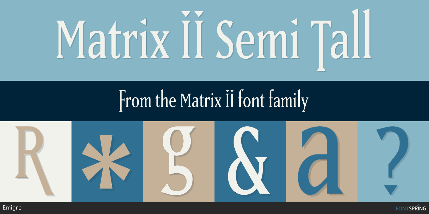 Matrix II Tall Font