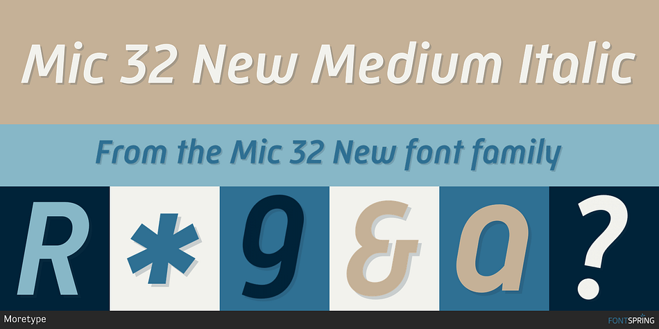 Mic 32 New Medium Italic Font
