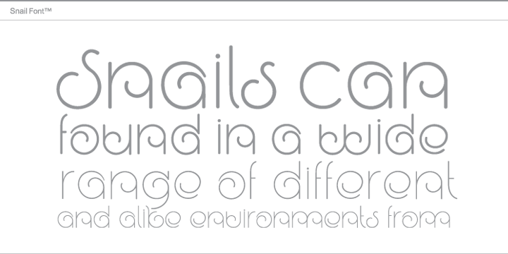 Highlighting the Snail font family.
