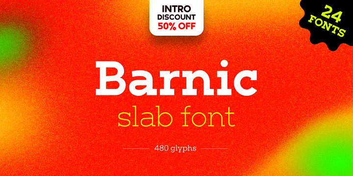 Barnic Slab font family by Peninsula Studioz
