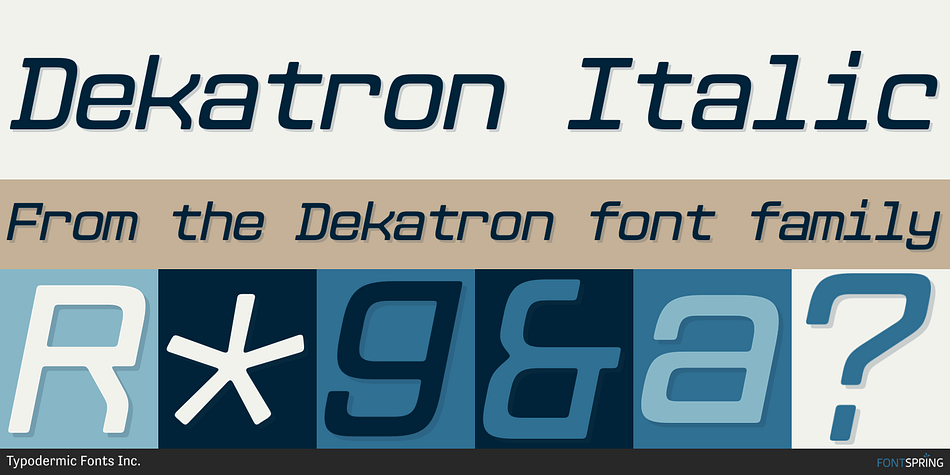 Dekatron Italic Font