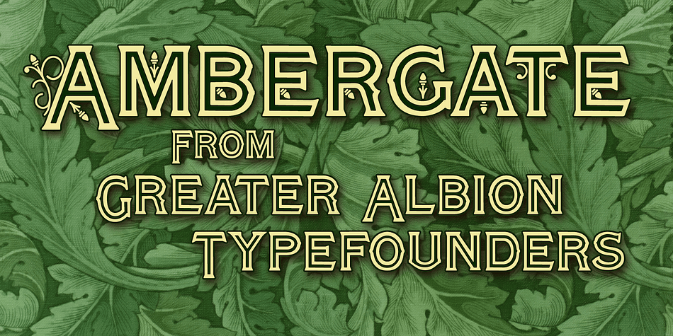 Ambergate is a new typeface family redolent of the late 19th and early 20th centuries.