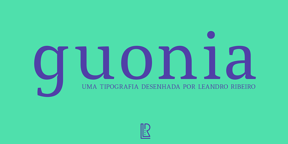 Guonia serif type is designed for comfortable reading, great for text, fitting nicely into small and large blocks of text.