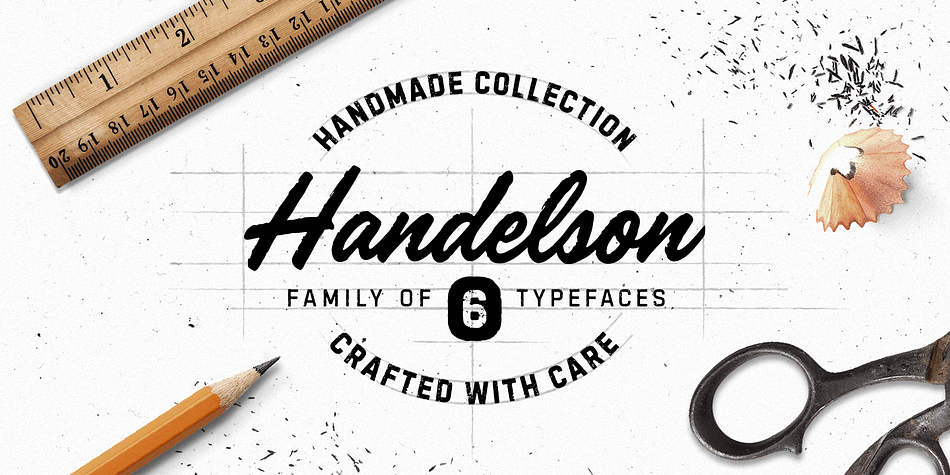 Handelson is a collection of 6 handmade typefaces with authentic and organic feel.