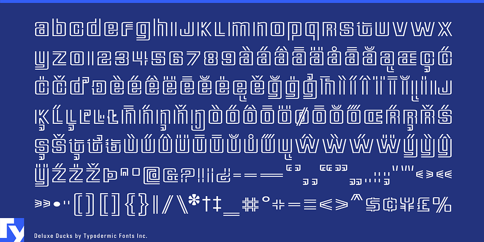 Displaying the beauty and characteristics of the Deluxe Ducks font family.