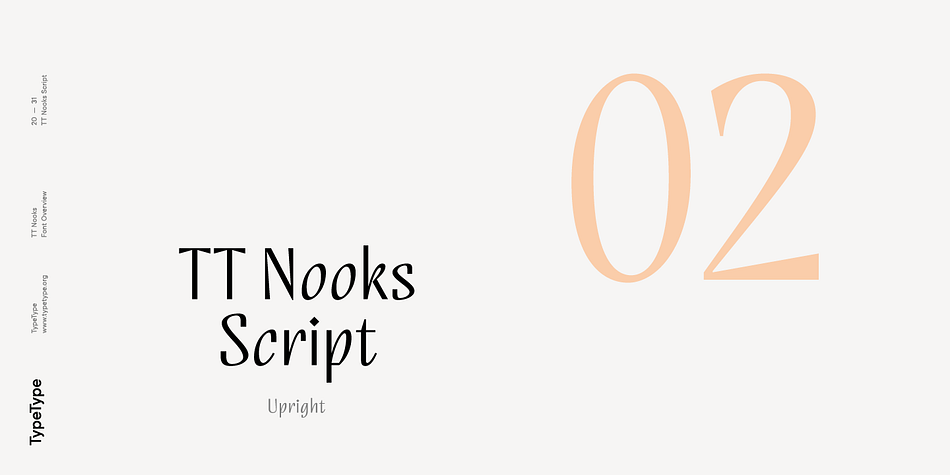Highlighting the TT Nooks font family.
