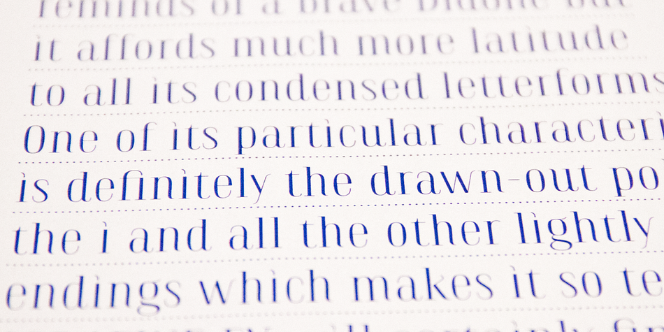 Serafine FY font family sample image.