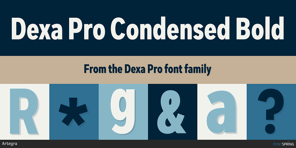 Dexa Pro Condensed Bold Font