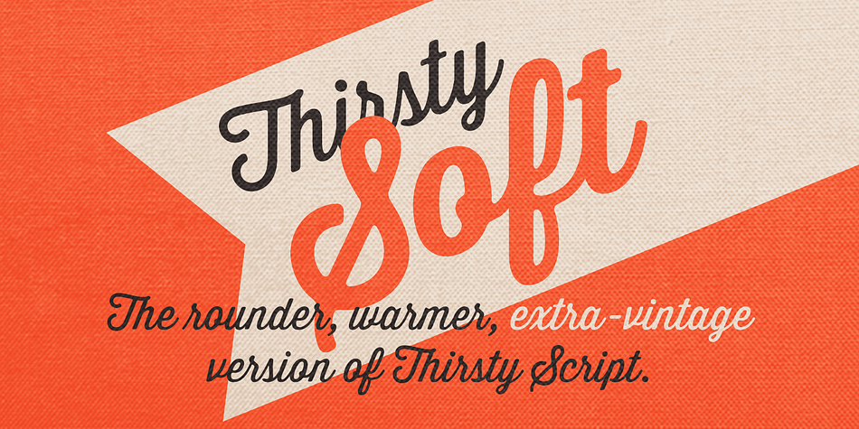 Displaying the beauty and characteristics of the Thirsty Soft font family.