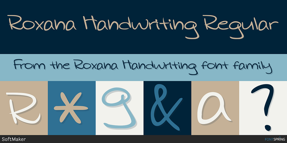 Roxana Handwriting Regular Font