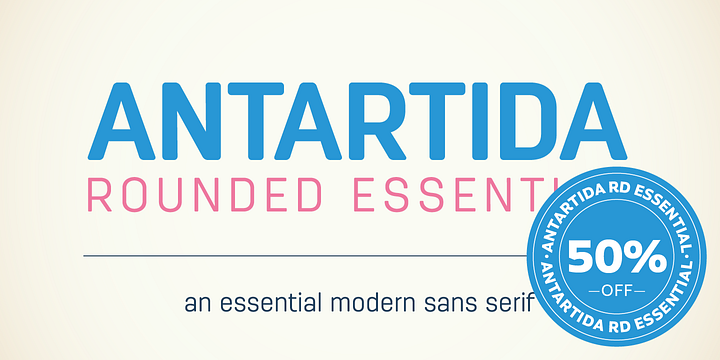 Antartida Rounded Essential font family by Los Andes Type