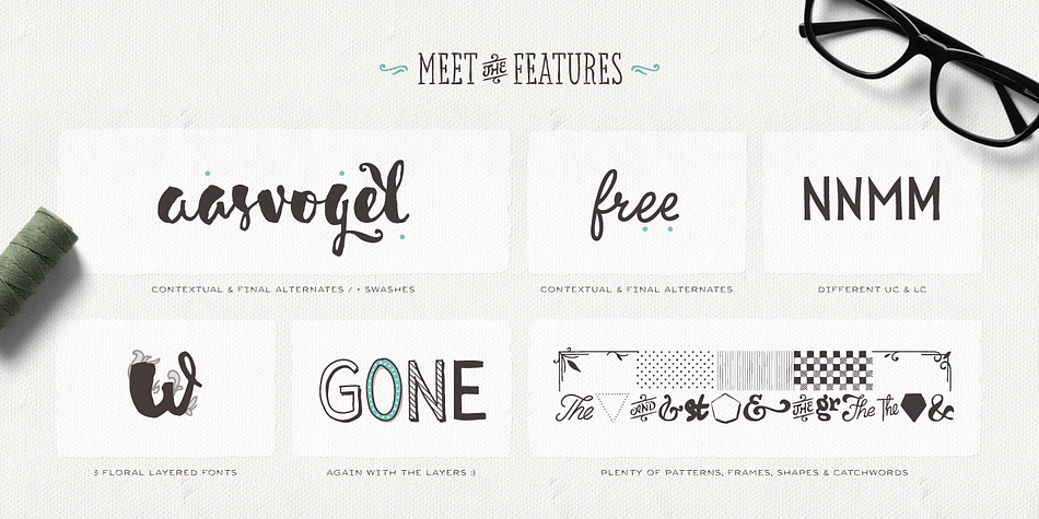 Pick any of the font as a leading one and the rest of the fonts can accompany it with ease.