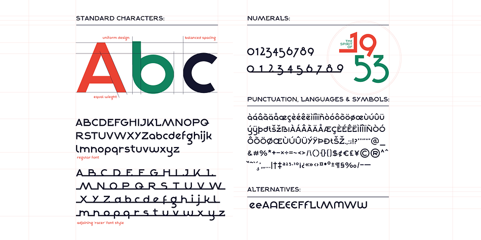 Alpha Strada font family sample image.