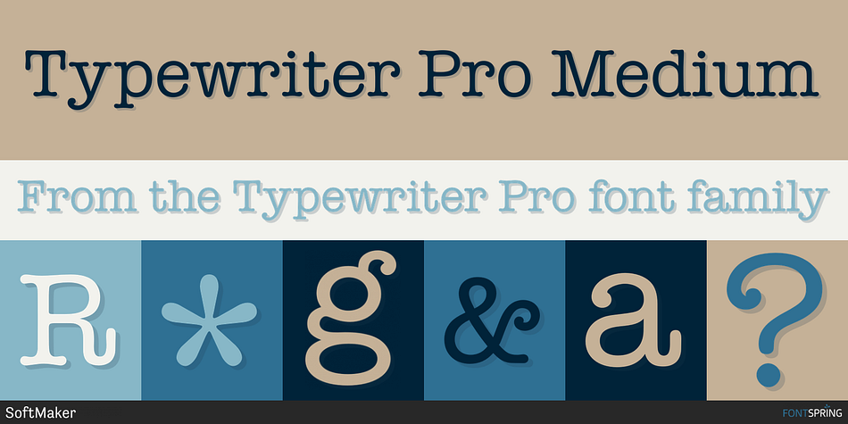 Typewriter Pro Medium Font