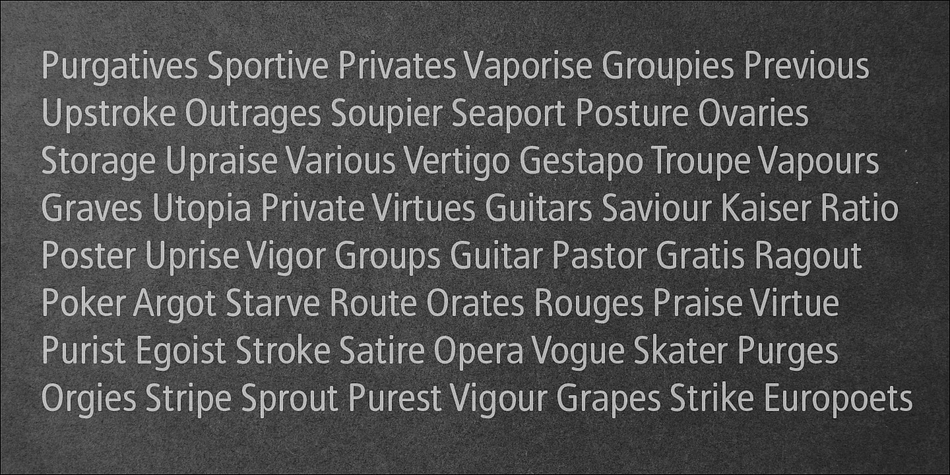 Displaying the beauty and characteristics of the Rotokas font family.