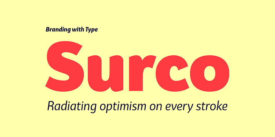 Bw Surco is a fresh and optimistic humanist sans serif with hand-stroke cues.
