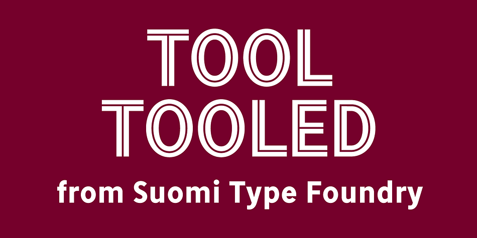 Tool font family example.