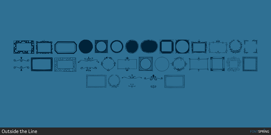 Frames and Borders Regular Font