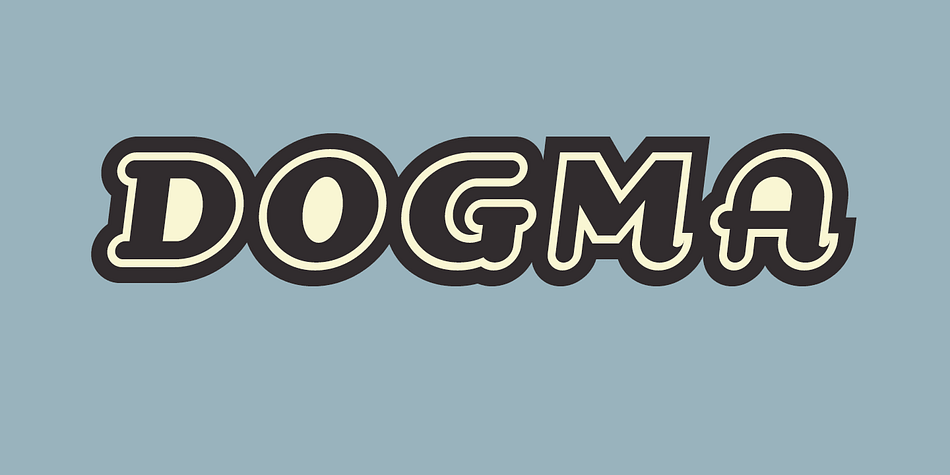 Displaying the beauty and characteristics of the Dogma font family.