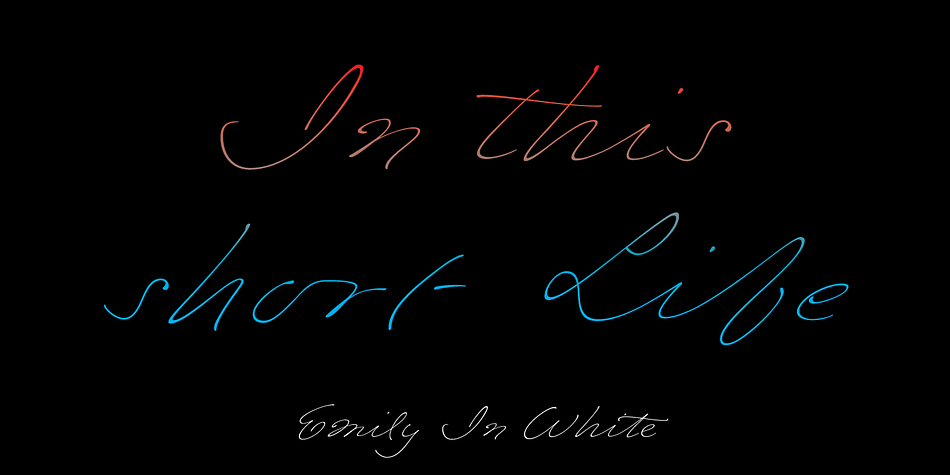 For Julia Sysmäläinen, designer of the award winning Kafka type family “FF Mister K”, Dickinson’s manuscripts were an inspiration and a source for creating her new typeface “Emily In White”.