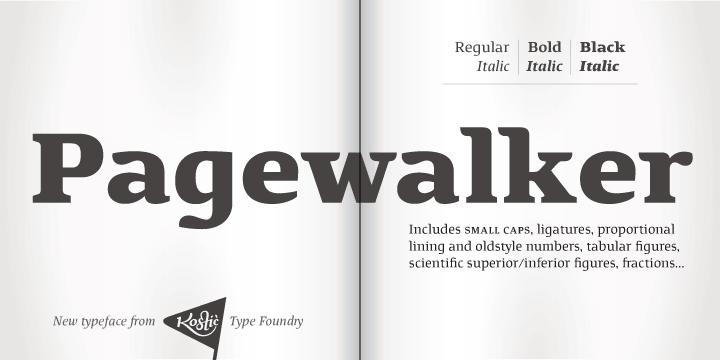 Emphasizing the popular Pagewalker font family.