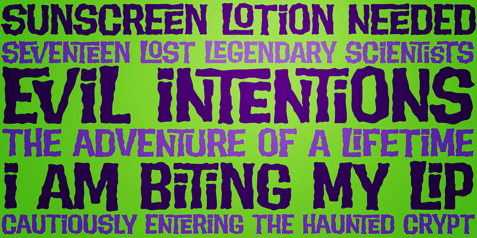 Evil Intentions is that lighthearted spooky font your looking for this Halloween!